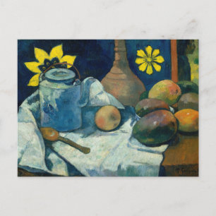 Liv med Tekanna och frukt Paul Gauguin Vykort