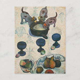 Liv med tre valpar   Paul Gauguin Vykort