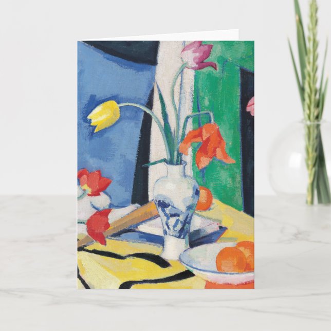 Liv med tulpaner | Samuel John Peploe Kort (Framsida)