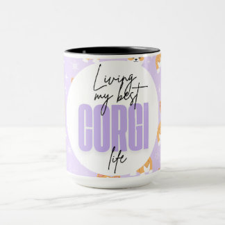 Liv min bästa Corgi Life Funny Cute Girly Mugg