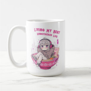 Liv min bästa ostörda livsstil_ Anime-skiss Kaffemugg