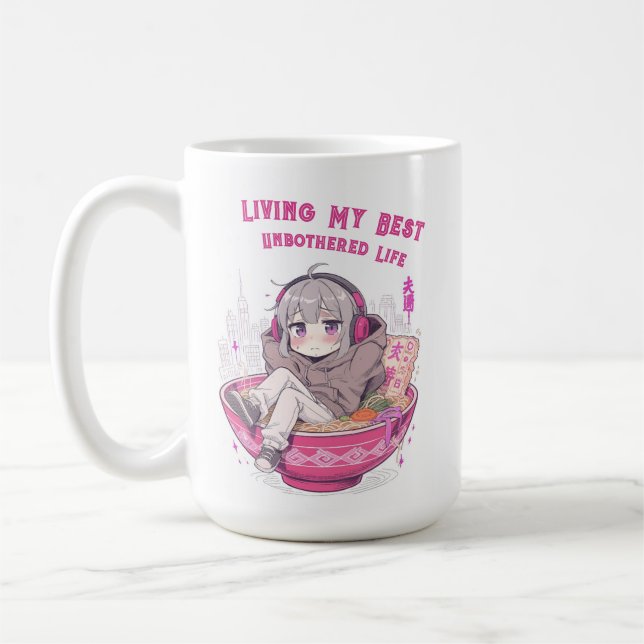 Liv min bästa ostörda livsstil_ Anime-skiss Kaffemugg (Vänster)