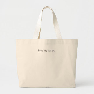 "Liv mitt bästa liv" Canvas Tote Bag Jumbo Tygkasse