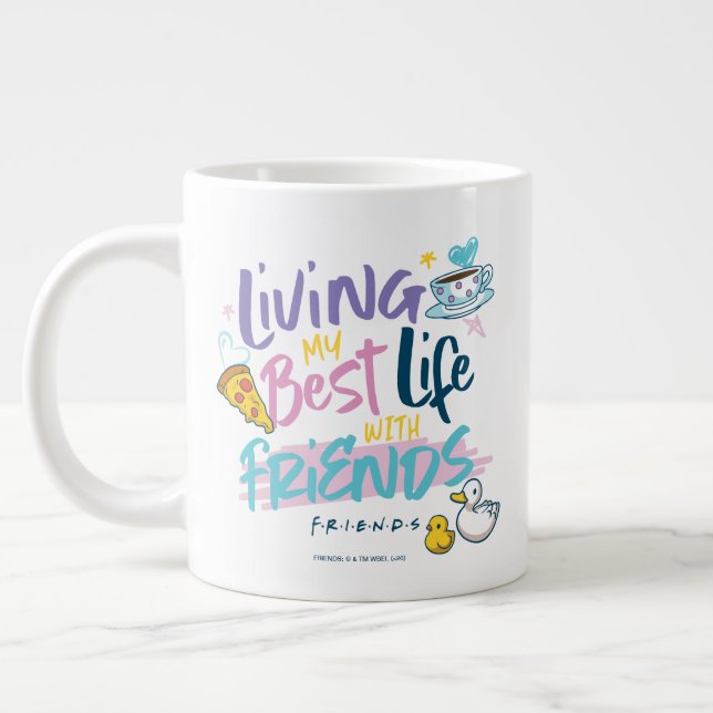 Liv mitt bästa liv med FRIENDS™ Jumbo Mugg (Vänster)