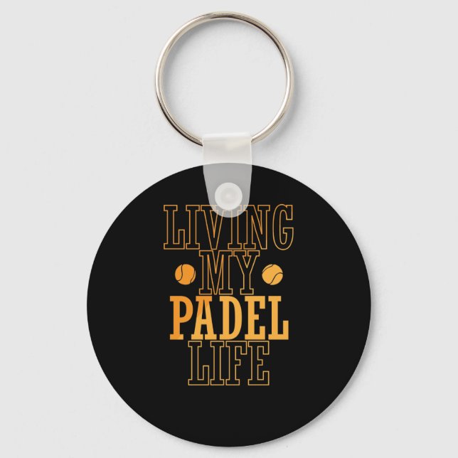 Liv My Padel Life Tennis Ballsportart Nyckelring (Framsida)