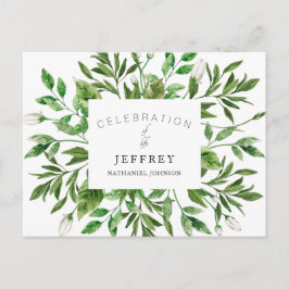 Liv och förlust firande lövverk vykort