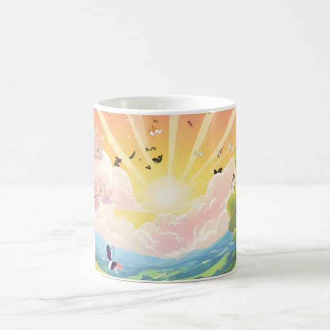 Liv och naturlig skönhet kaffemugg (Center)
