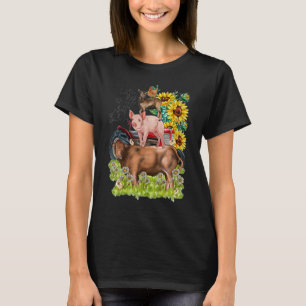 Liv om balans i djuruppfödningen Cow Gris goat Chi T Shirt