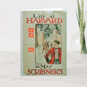 "Liv på Harvard", affischadvertizing som maj Kort