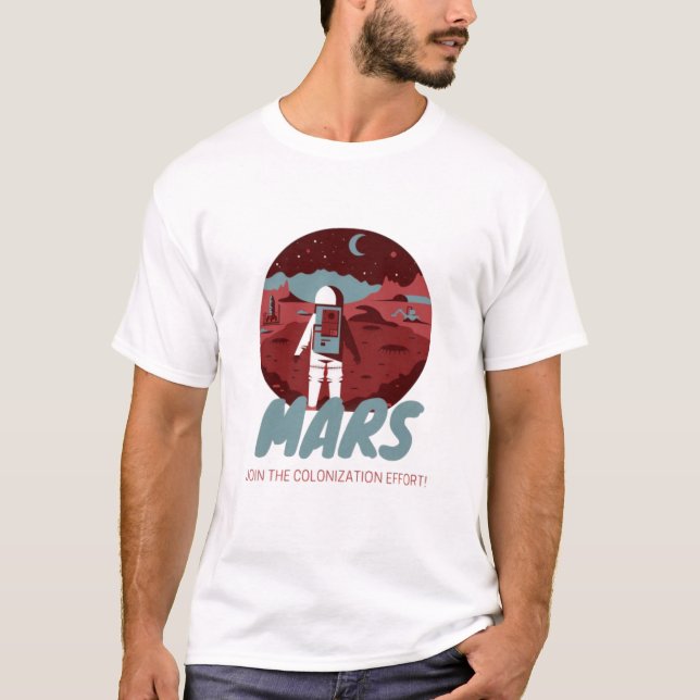 Liv på Mars T Shirt (Framsida)