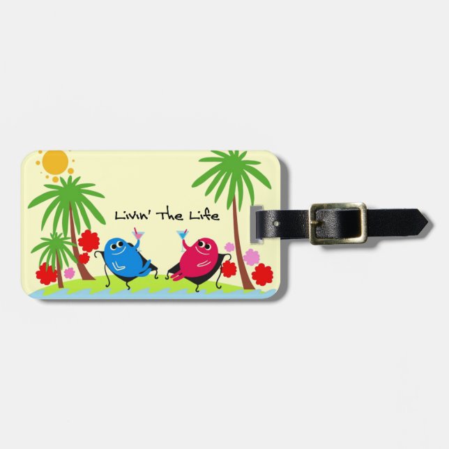 Liv på stranden bagagebricka (Horisontell Framsida)