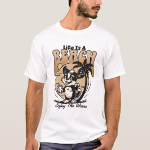 Liv_s en Beach njut av Vågarna T Shirt