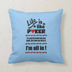 LIV SOM POKER anpassningsbar dekorativ kudde