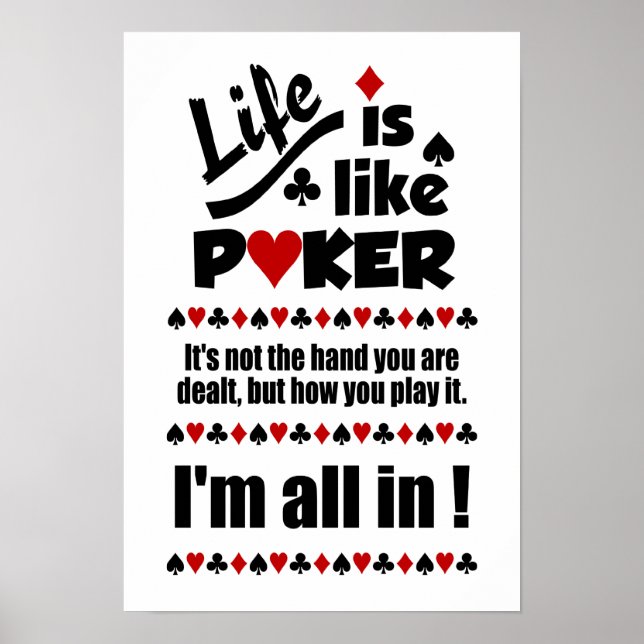 LIV SOM POKER poster (Framsidan)