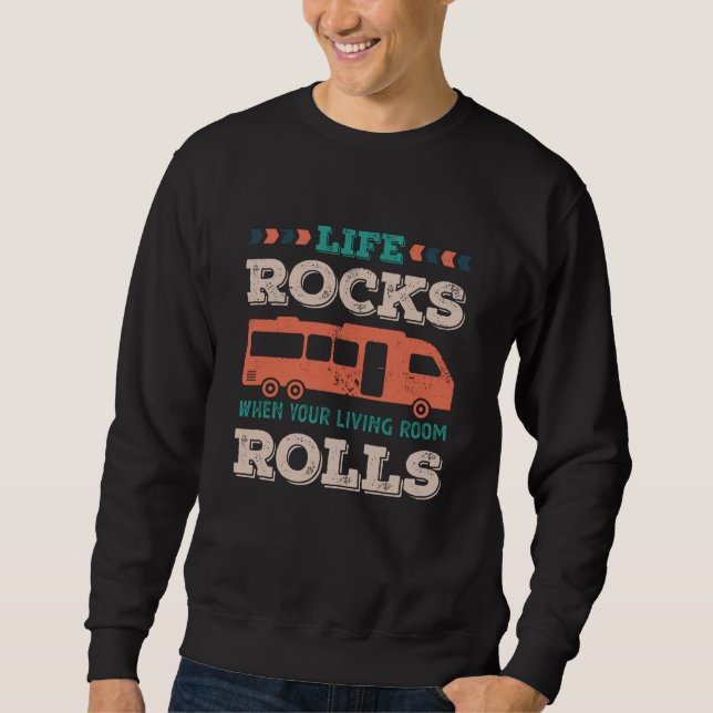 Liv Sten när ditt vardagsrum rockar Lång Ärmad Tröja (Framsida)
