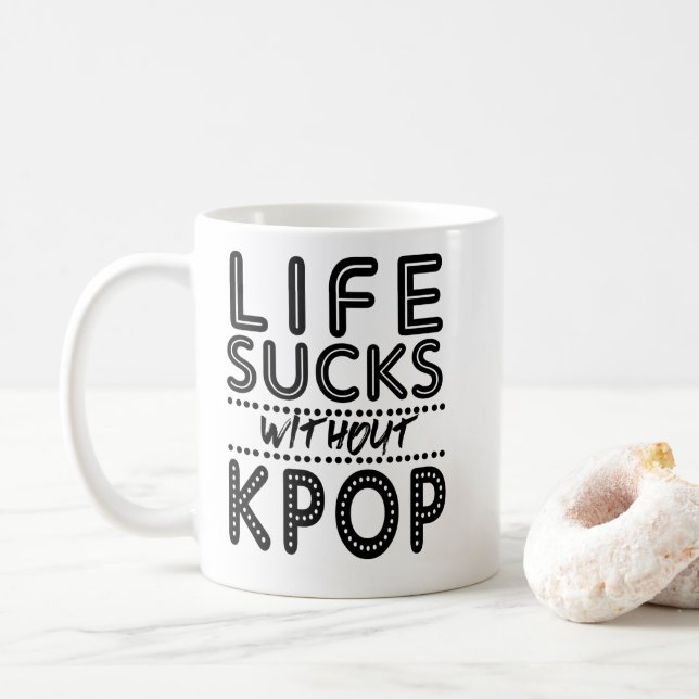 Liv suger utan KPOP Kaffemugg (Med munk)