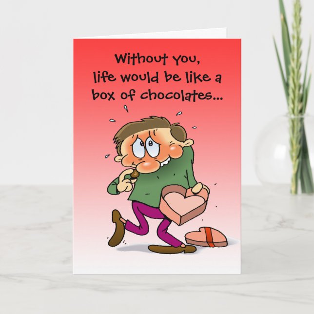 Liv utan din fantastiska Tecknad Valentine Helgkort (Framsida)