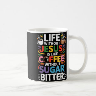 Liv utan Jesus Roligt Kristet Religiöst Trosbekänn Kaffemugg