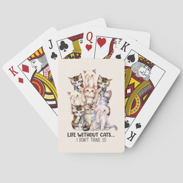 Liv utan katter? Jag Tänka inte So Casinokort (Baksidan)