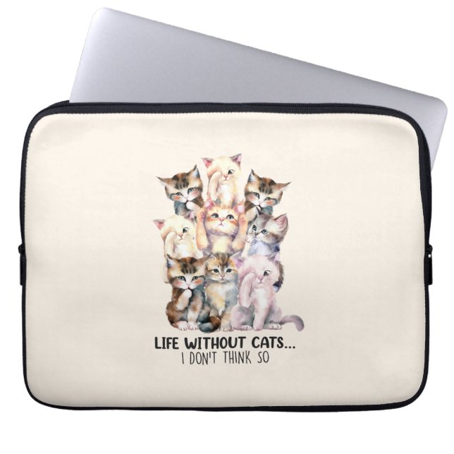 Liv utan katter? Jag Tänka inte So Laptop Fodral (Framsidan)