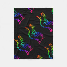 Liv utan musik skulle vara en platt Humor-offert Fleecefilt