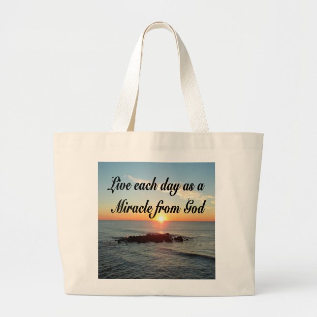 LIV VARJE DAG SOM EN MIRACLE FRÅN GOD JUMBO TYGKASSE (Framsidan)