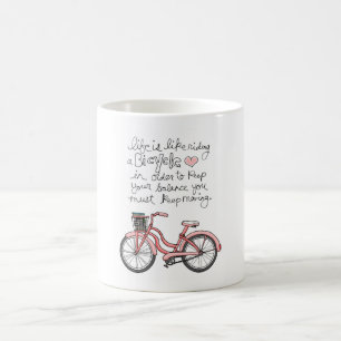liv vol25 är likt rida en cykel kaffemugg