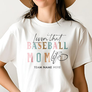 LIVAR DETTA BASEBALL-MAMMA-LIV lagnamn T Shirt