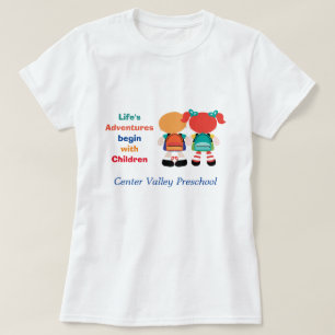 Liväventyr med barnannonseringen tee shirt