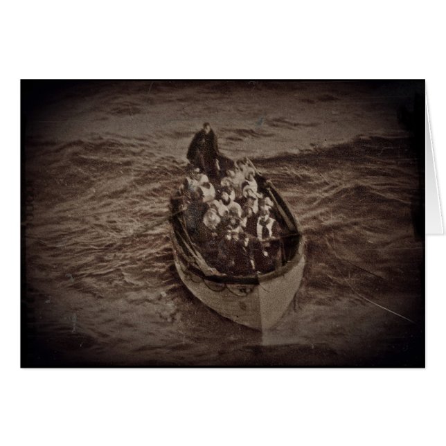 Livbåt från RMS Titanic Hälsningskort (Framsidan Horizontal)