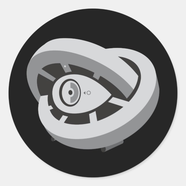 Livboat Stickers Runt Klistermärke (Framsida)