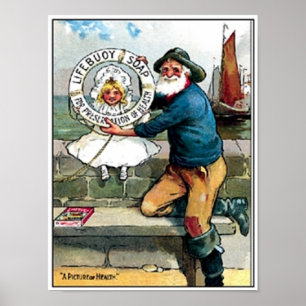 Livbouy Old Sailor Soap Ad Poster