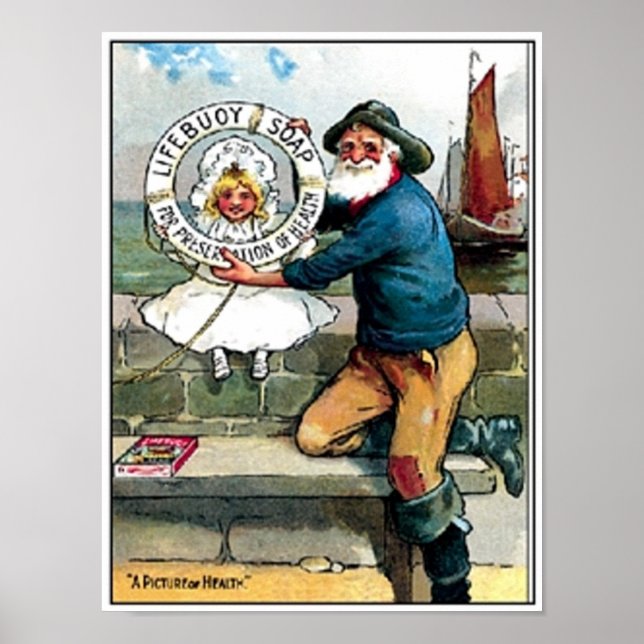 Livbouy Old Sailor Soap Ad Poster (Framsidan)