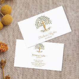 livbuss livets träd terapeut yoga healer busi visitkort