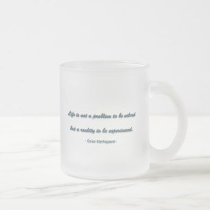 Livcitationstecken av Soren Kierkegaard - liv är Frostad Glasmugg