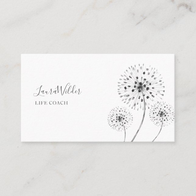 Livcoach Handritade Blommor Visitkort (Framsida)