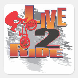 LIVE-2-RIDE-BMX FYRKANTIGT KLISTERMÄRKE