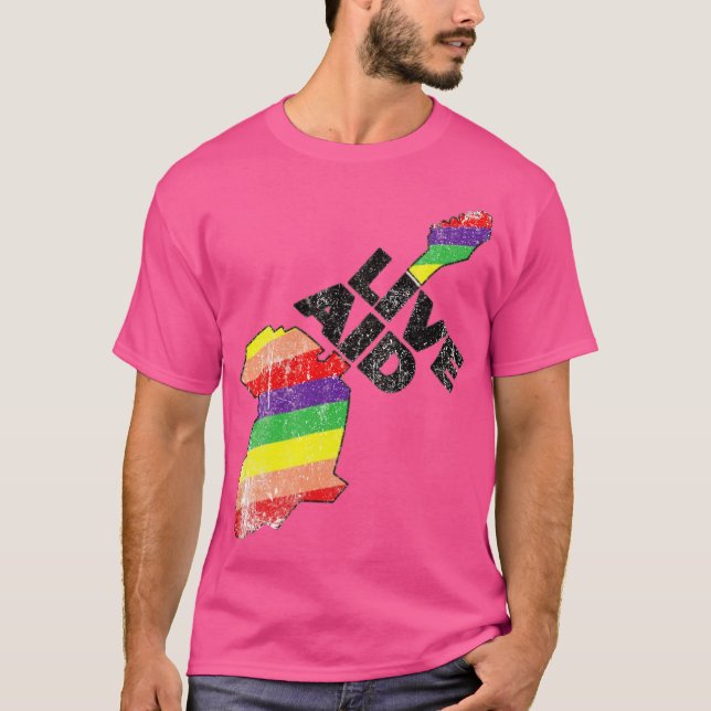 Live Aid Retro 1985 Konsert T-Shirt (Regnbåge) - M (Framsida)