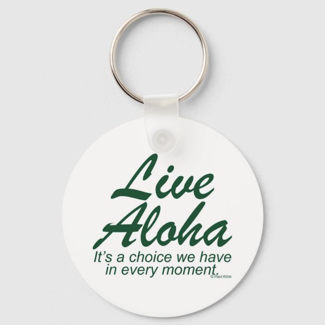 Live Aloha Design-objekt av Paul Klink Nyckelring (Framsida)