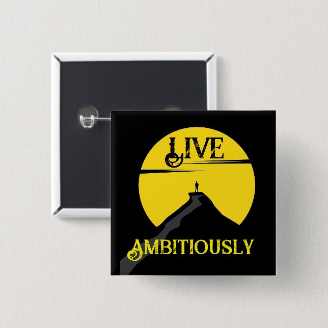 Live Ambitiöst-knapp Knapp (Framsida & baksida)