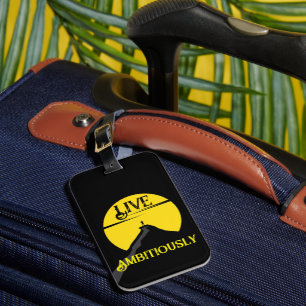Live Ambitious Luggage Tag Bagagebricka