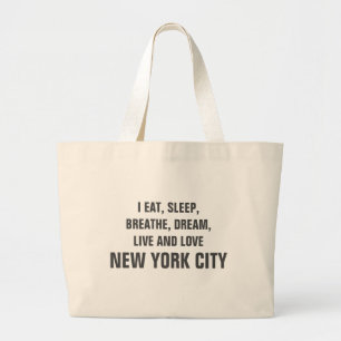 Live and Kärlek New York City Tote Bag Jumbo Tygkasse