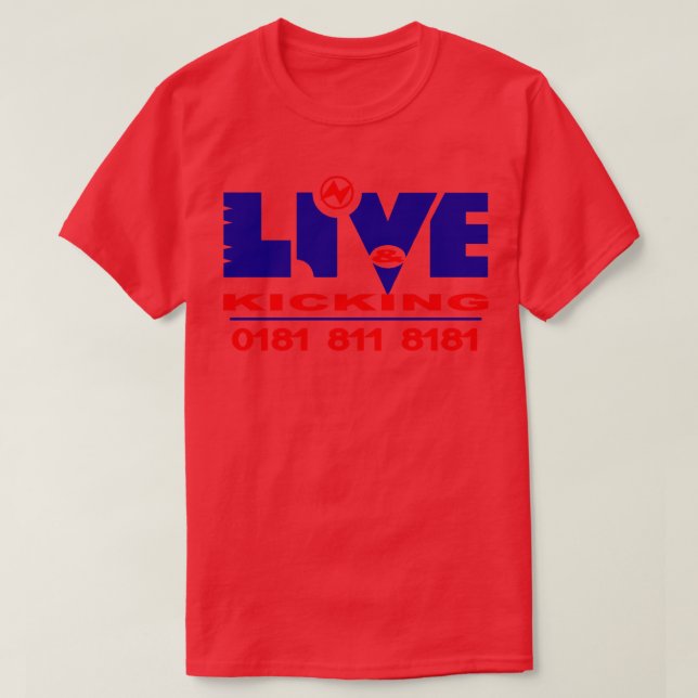 Live and Kicking British TV Show T Shirt (Design framsida)