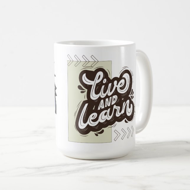 Live and Learn Eagle Design Coffee Mug Kaffemugg (Framsida höger)