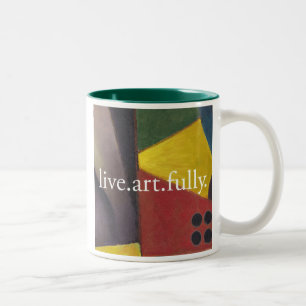 live.art.fully-kaffemugg Två-Tonad mugg