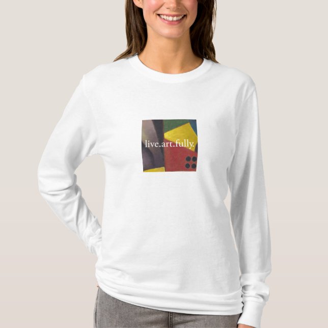 live.art.fully-kvinna skjorta tee shirt (Framsida)