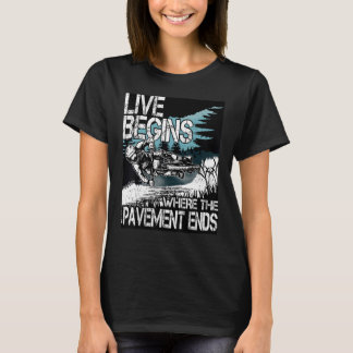 LIVE BEGINS, där trottoaren slutar MTB Downhill B T Shirt