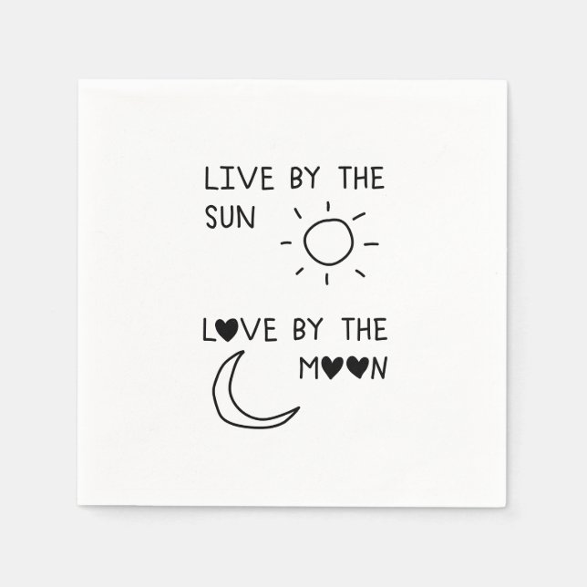 Live by the sun Love by the moon Pappersservett (Framsidan)