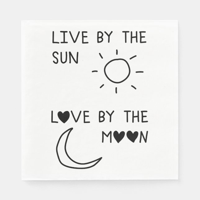 Live by the sun Love by the moon Pappersservett (Framsidan)
