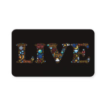 Live - Colorful Ord Art Affärskort for Coacher